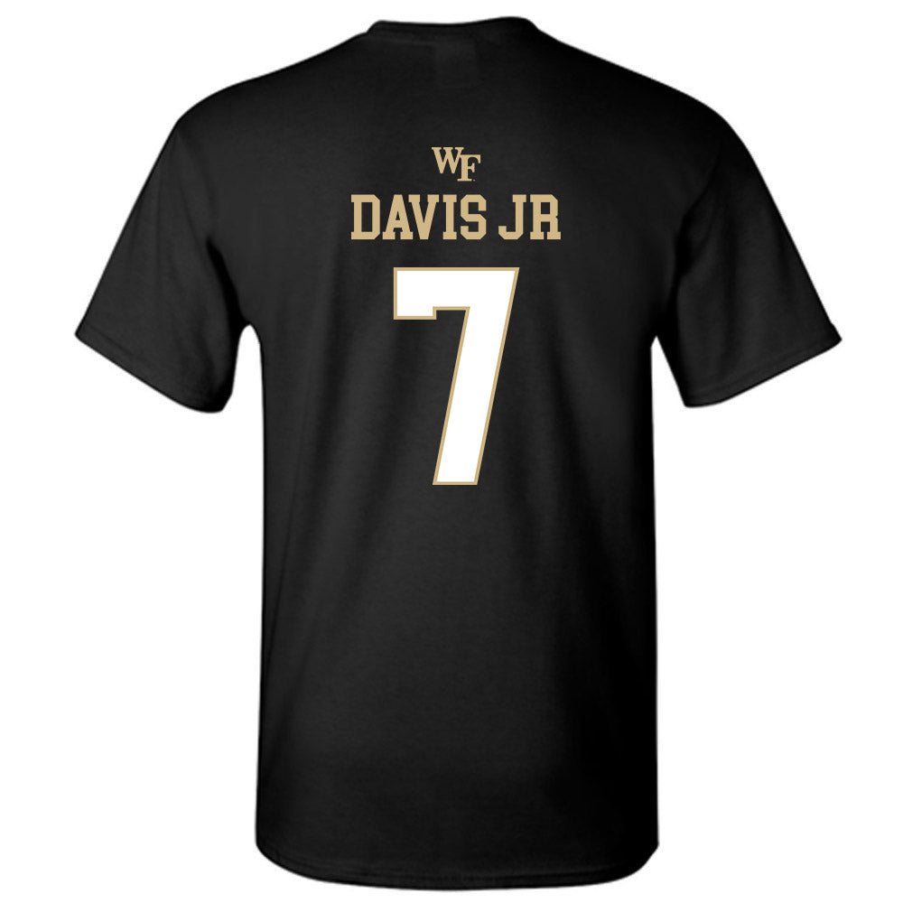 Wake Forest - NCAA Football : Wondame Davis Jr - Sports Shersey T-Shirt-1