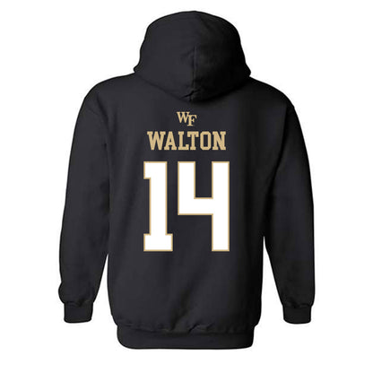 Wake Forest - NCAA Football : Tyler Walton - Sports Shersey Hooded Sweatshirt-1