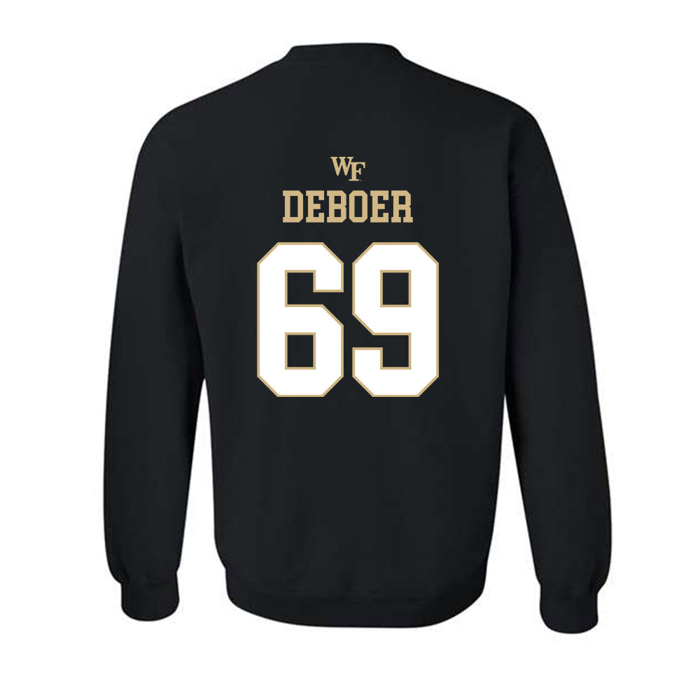 Wake Forest - NCAA Football : Dalton DeBoer - Sports Shersey Crewneck Sweatshirt-1