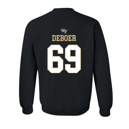 Wake Forest - NCAA Football : Dalton DeBoer - Sports Shersey Crewneck Sweatshirt-1