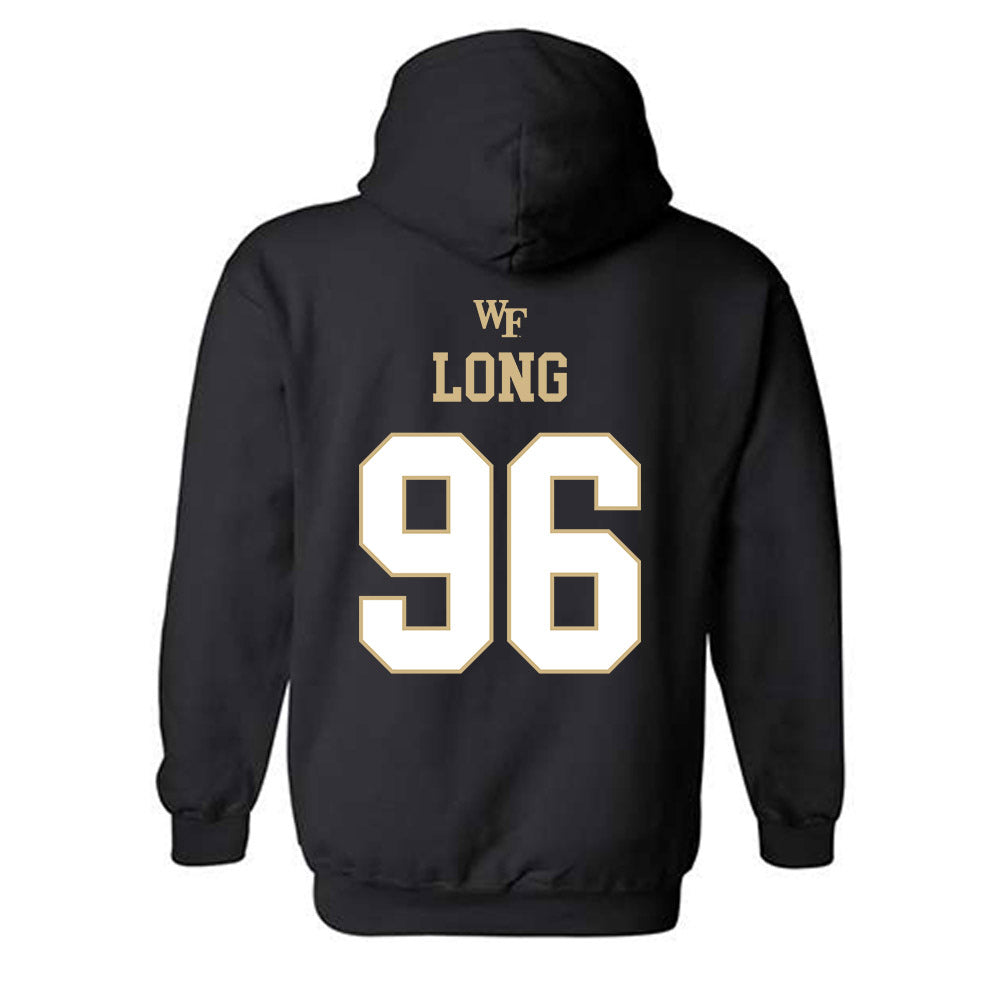 Wake Forest - NCAA Football : Cooper Long - Sports Shersey Hooded Sweatshirt-1