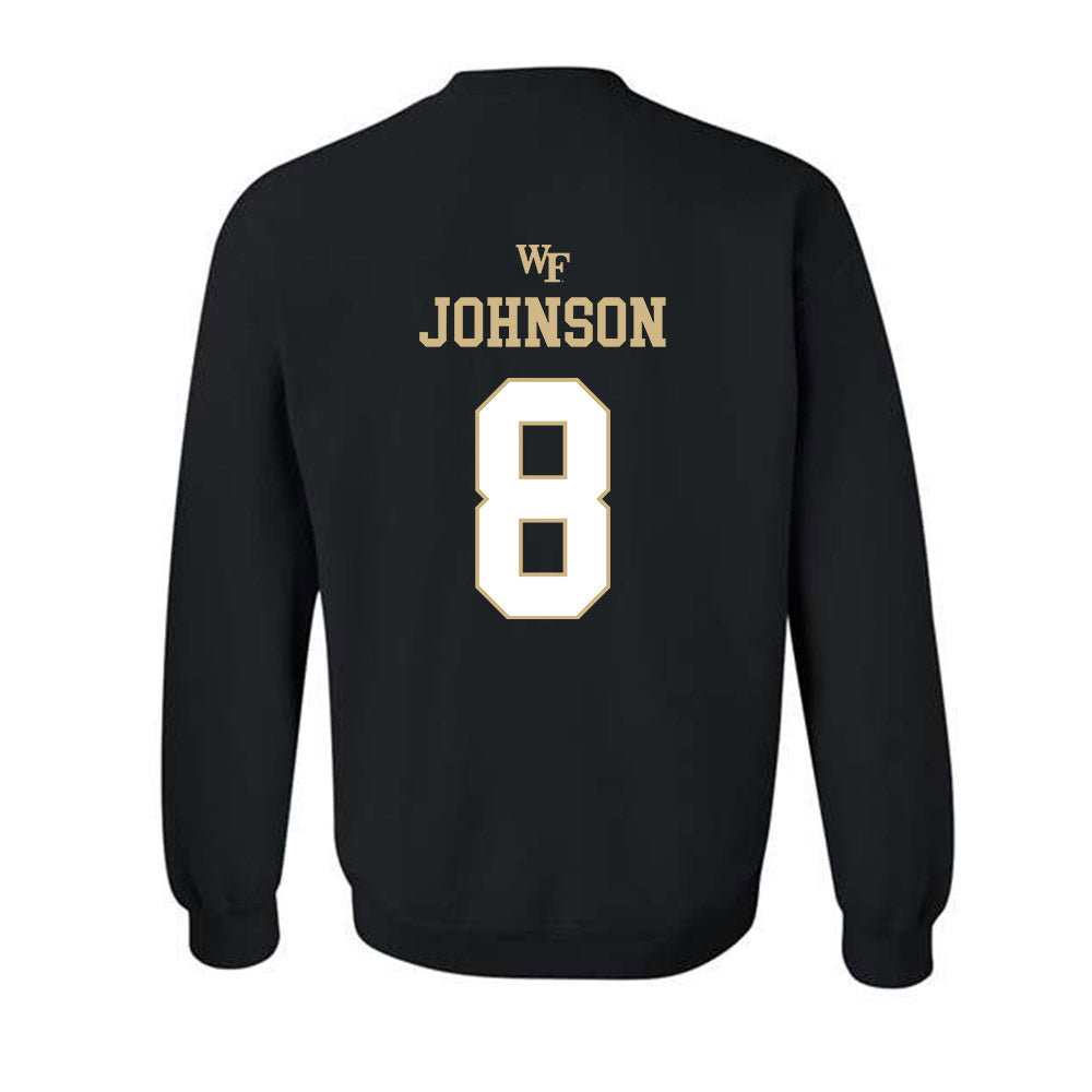 Wake Forest - NCAA Football : Braylon Johnson - Sports Shersey Crewneck Sweatshirt-1