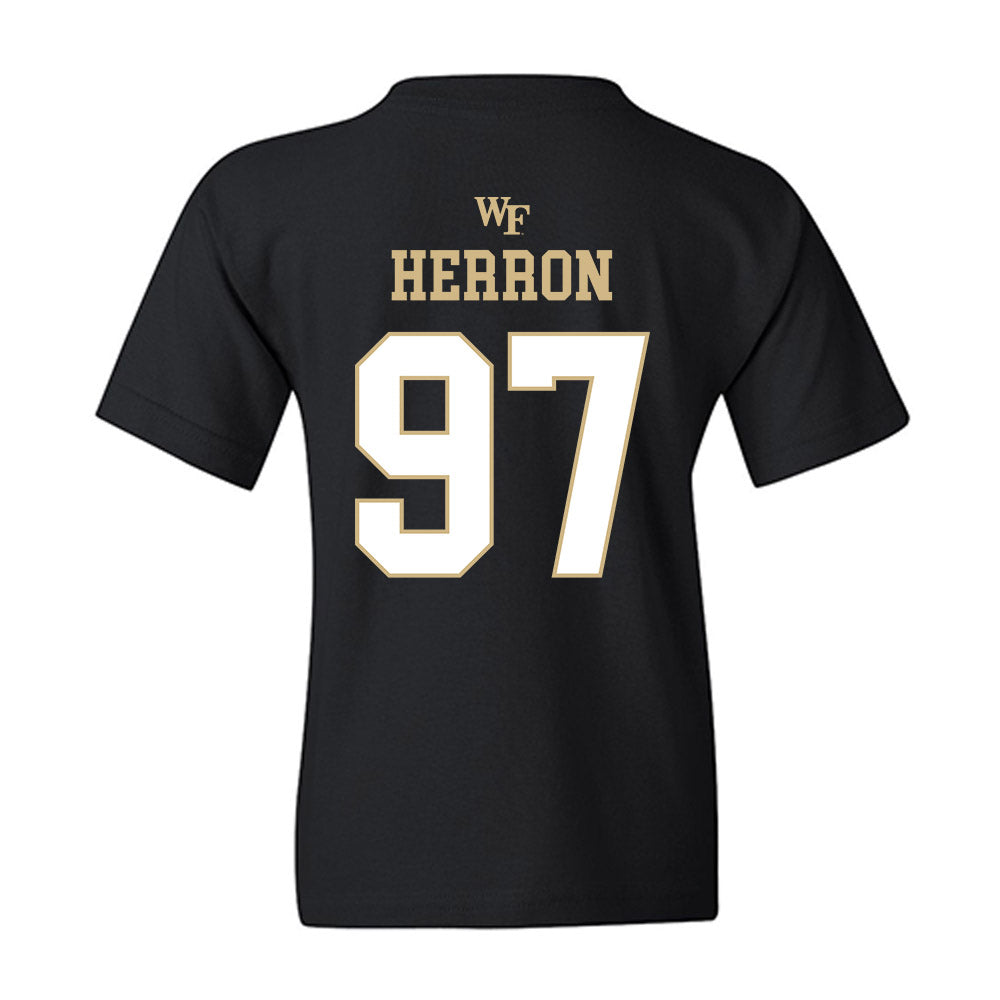 Wake Forest - NCAA Football : Matthew Herron - Sports Shersey Youth T-Shirt-1