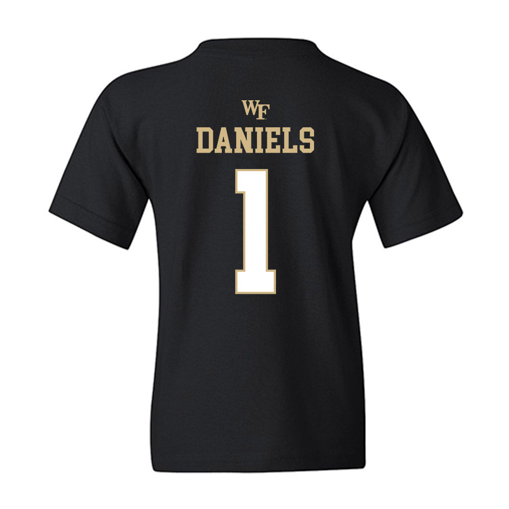 Wake Forest - NCAA Football : Kahnen Daniels - Sports Shersey Youth T-Shirt-1
