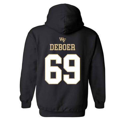 Wake Forest - NCAA Football : Dalton DeBoer - Sports Shersey Hooded Sweatshirt-1
