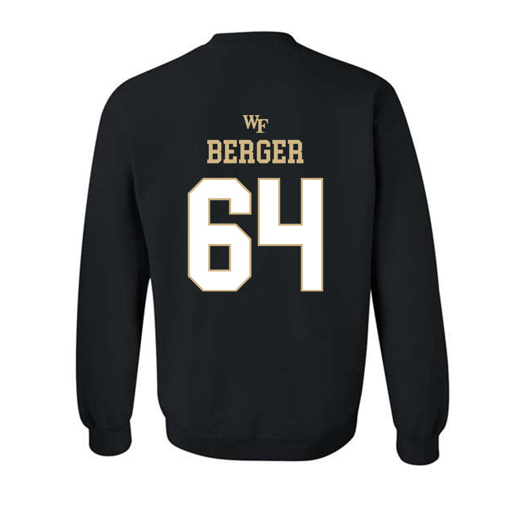 Wake Forest - NCAA Football : Ryan Berger - Sports Shersey Crewneck Sweatshirt-1