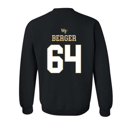 Wake Forest - NCAA Football : Ryan Berger - Sports Shersey Crewneck Sweatshirt-1