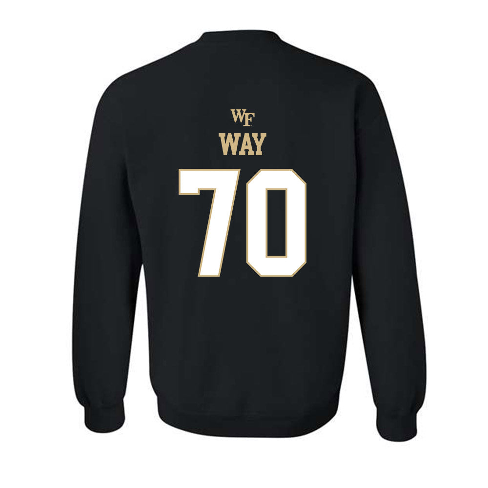 Wake Forest - NCAA Football : Will Way - Sports Shersey Crewneck Sweatshirt-1