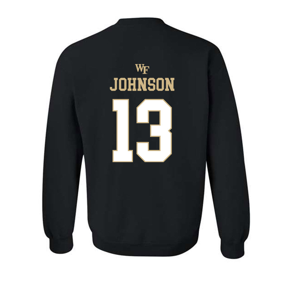 Wake Forest - NCAA Football : Billy Johnson - Sports Shersey Crewneck Sweatshirt-1