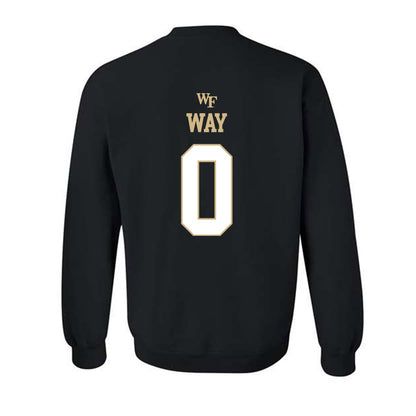 Wake Forest - NCAA Football : Will Way - Sports Shersey Crewneck Sweatshirt-1