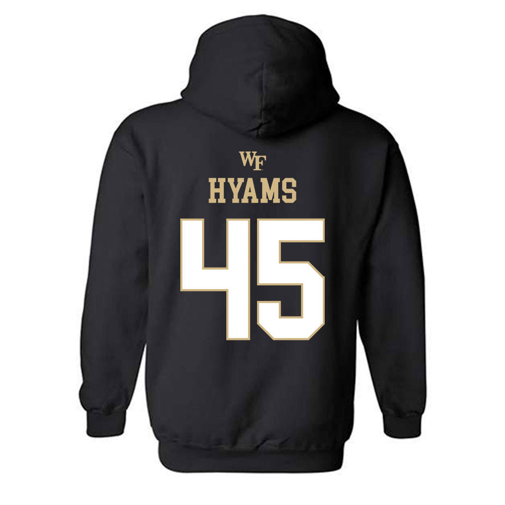 Wake Forest - NCAA Football : Ethan Hyams - Sports Shersey Hooded Sweatshirt-1