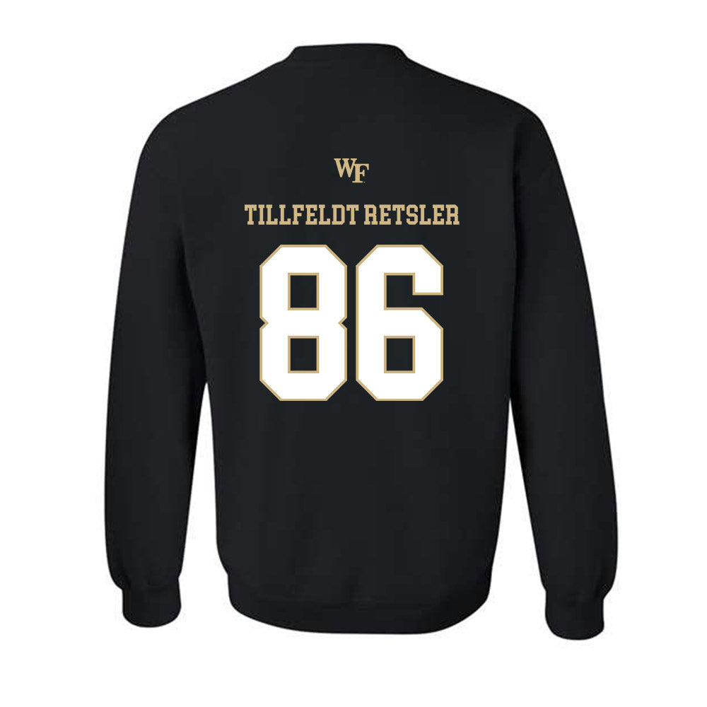 Wake Forest - NCAA Football : Maximilian Tillfeldt Retsler - Sports Shersey Crewneck Sweatshirt-1