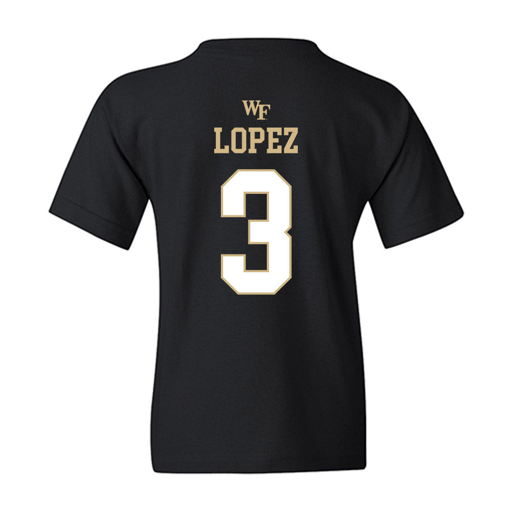 Wake Forest - NCAA Football : Gio Lopez - Sports Shersey Youth T-Shirt-1