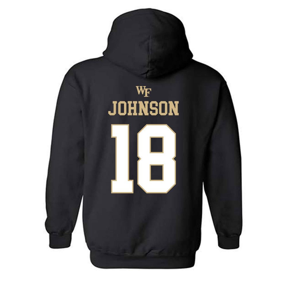 Wake Forest - NCAA Football : DJ Johnson - Sports Shersey Hooded Sweatshirt-1