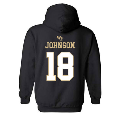 Wake Forest - NCAA Football : DJ Johnson - Sports Shersey Hooded Sweatshirt-1