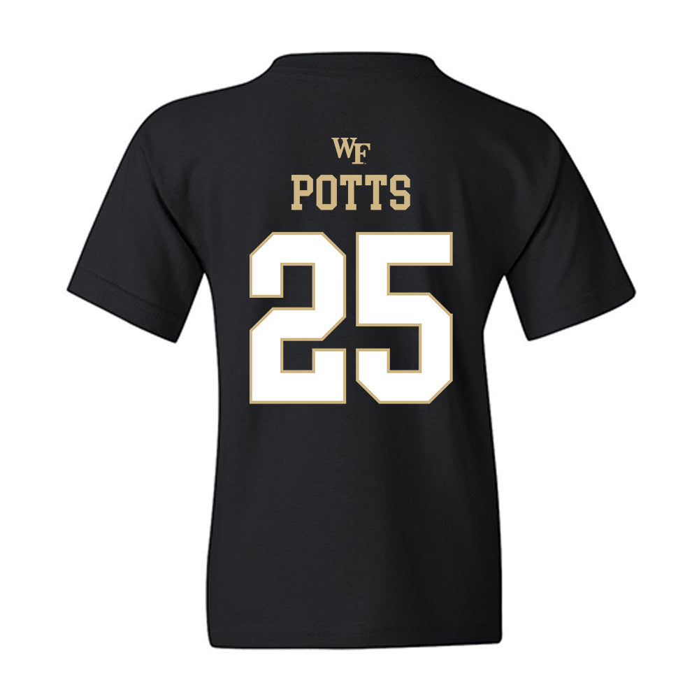 Wake Forest - NCAA Football : Eli Potts - Sports Shersey Youth T-Shirt-1