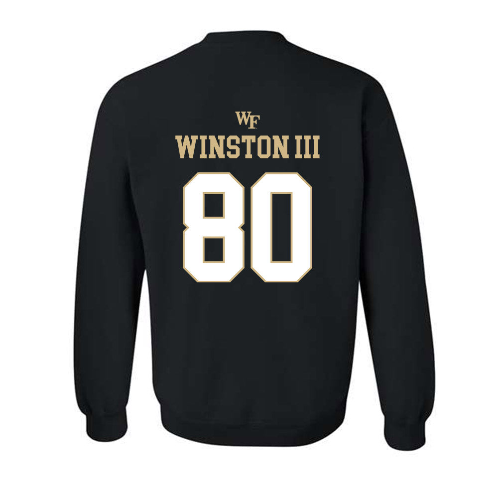 Wake Forest - NCAA Football : Braxton Winston III - Sports Shersey Crewneck Sweatshirt-1