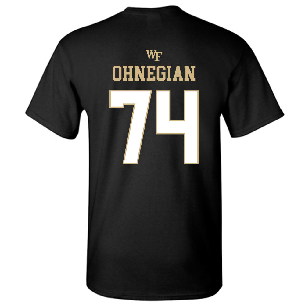 Wake Forest - NCAA Football : John Ohnegian - Sports Shersey T-Shirt-1