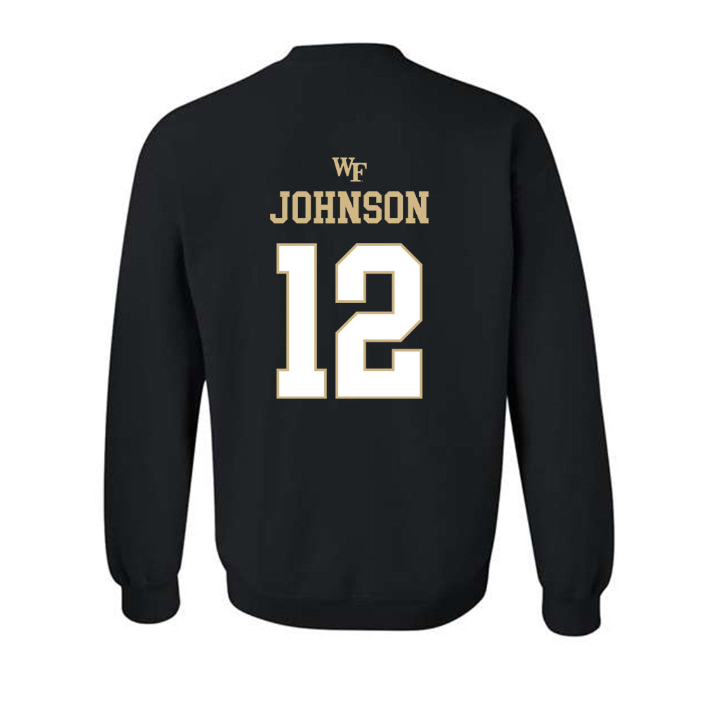 Wake Forest - NCAA Football : Kamrean Johnson - Sports Shersey Crewneck Sweatshirt-1