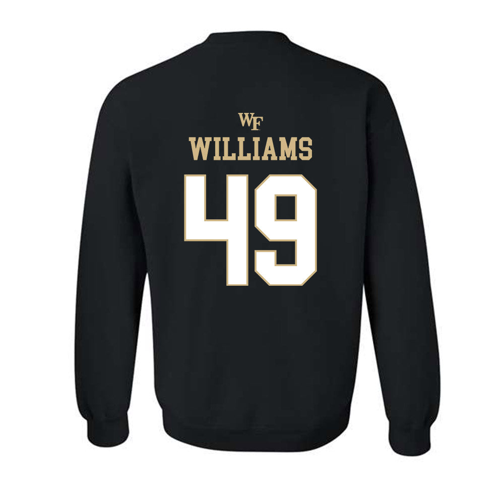 Wake Forest - NCAA Football : Eric Williams - Sports Shersey Crewneck Sweatshirt-1