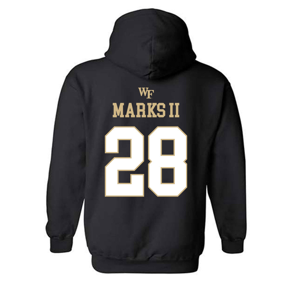 Wake Forest - NCAA Football : Aj Marks II - Sports Shersey Hooded Sweatshirt-1