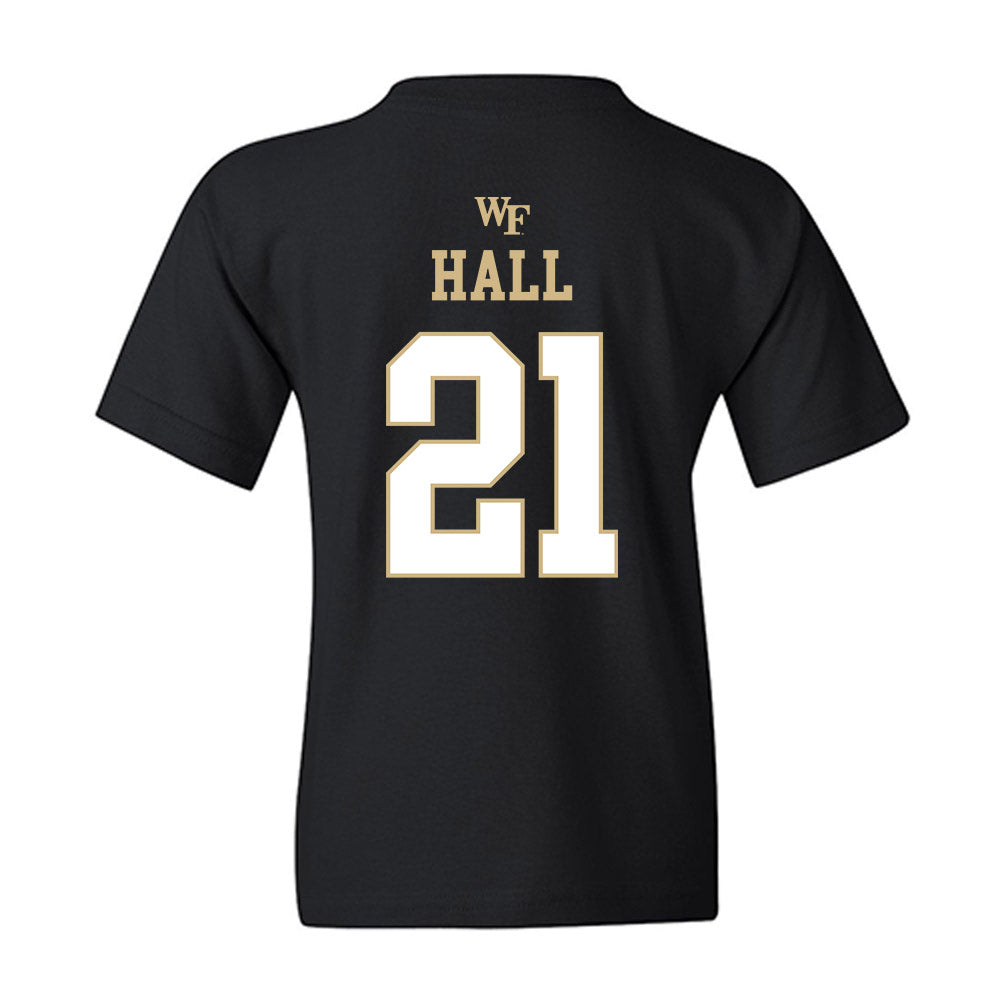 Wake Forest - NCAA Football : Aiden Hall - Sports Shersey Youth T-Shirt-1