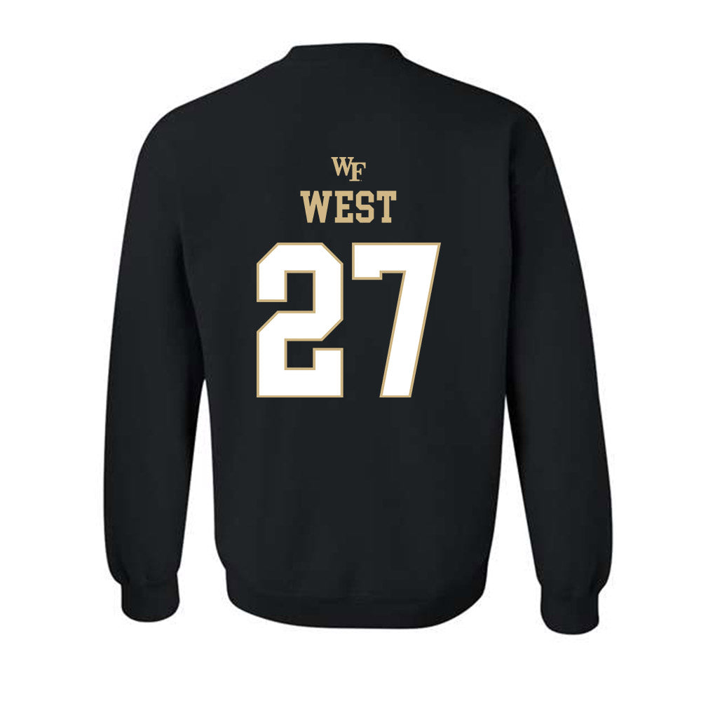 Wake Forest - NCAA Football : Travon West - Sports Shersey Crewneck Sweatshirt-1