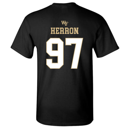 Wake Forest - NCAA Football : Matthew Herron - Sports Shersey T-Shirt-1