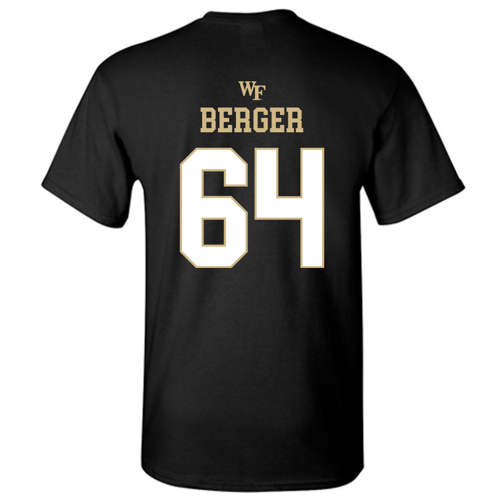 Wake Forest - NCAA Football : Ryan Berger - Sports Shersey T-Shirt-1