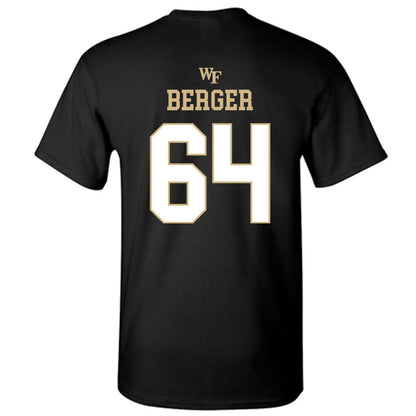Wake Forest - NCAA Football : Ryan Berger - Sports Shersey T-Shirt-1