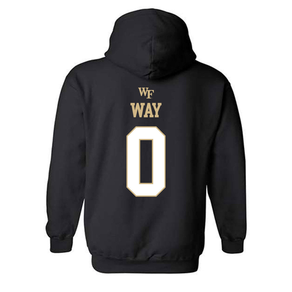 Wake Forest - NCAA Football : Will Way - Sports Shersey Hooded Sweatshirt-1
