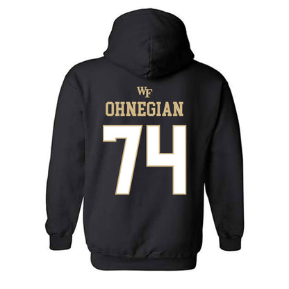 Wake Forest - NCAA Football : John Ohnegian - Sports Shersey Hooded Sweatshirt-1