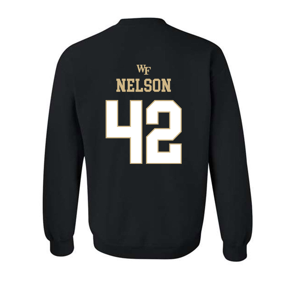 Wake Forest - NCAA Football : Isaac Nelson - Sports Shersey Crewneck Sweatshirt-1