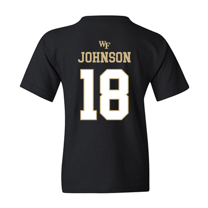Wake Forest - NCAA Football : DJ Johnson - Sports Shersey Youth T-Shirt-1