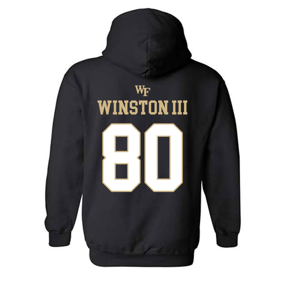 Wake Forest - NCAA Football : Braxton Winston III - Sports Shersey Hooded Sweatshirt-1