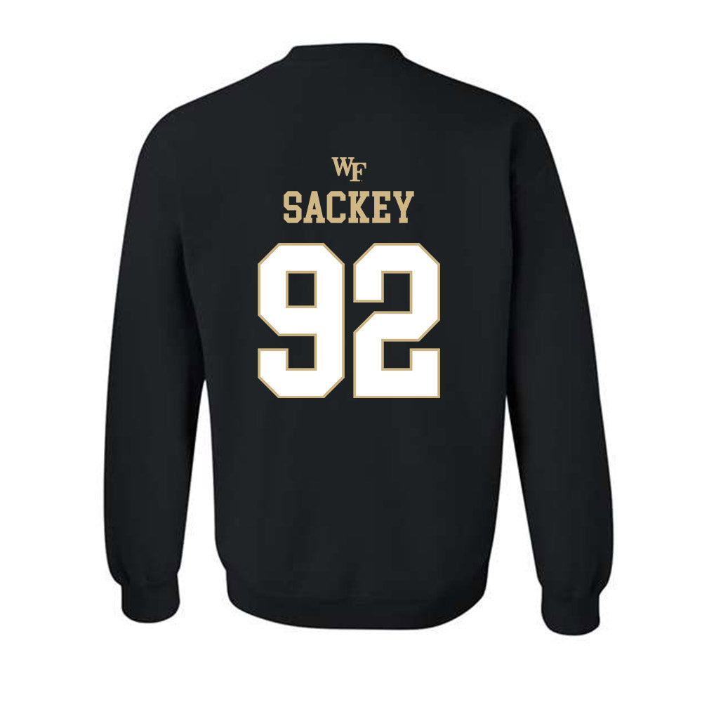 Wake Forest - NCAA Football : Sefa Sackey - Sports Shersey Crewneck Sweatshirt-1