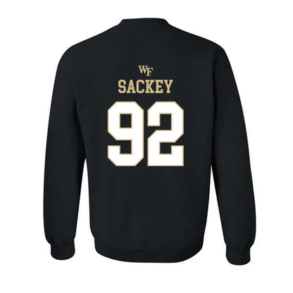 Wake Forest - NCAA Football : Sefa Sackey - Sports Shersey Crewneck Sweatshirt-1