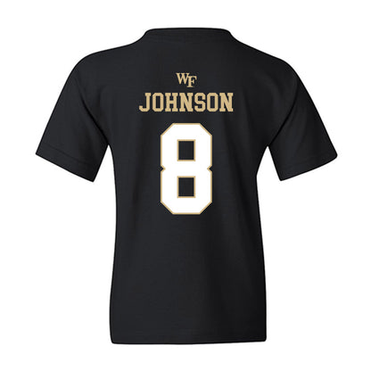 Wake Forest - NCAA Football : Braylon Johnson - Sports Shersey Youth T-Shirt-1