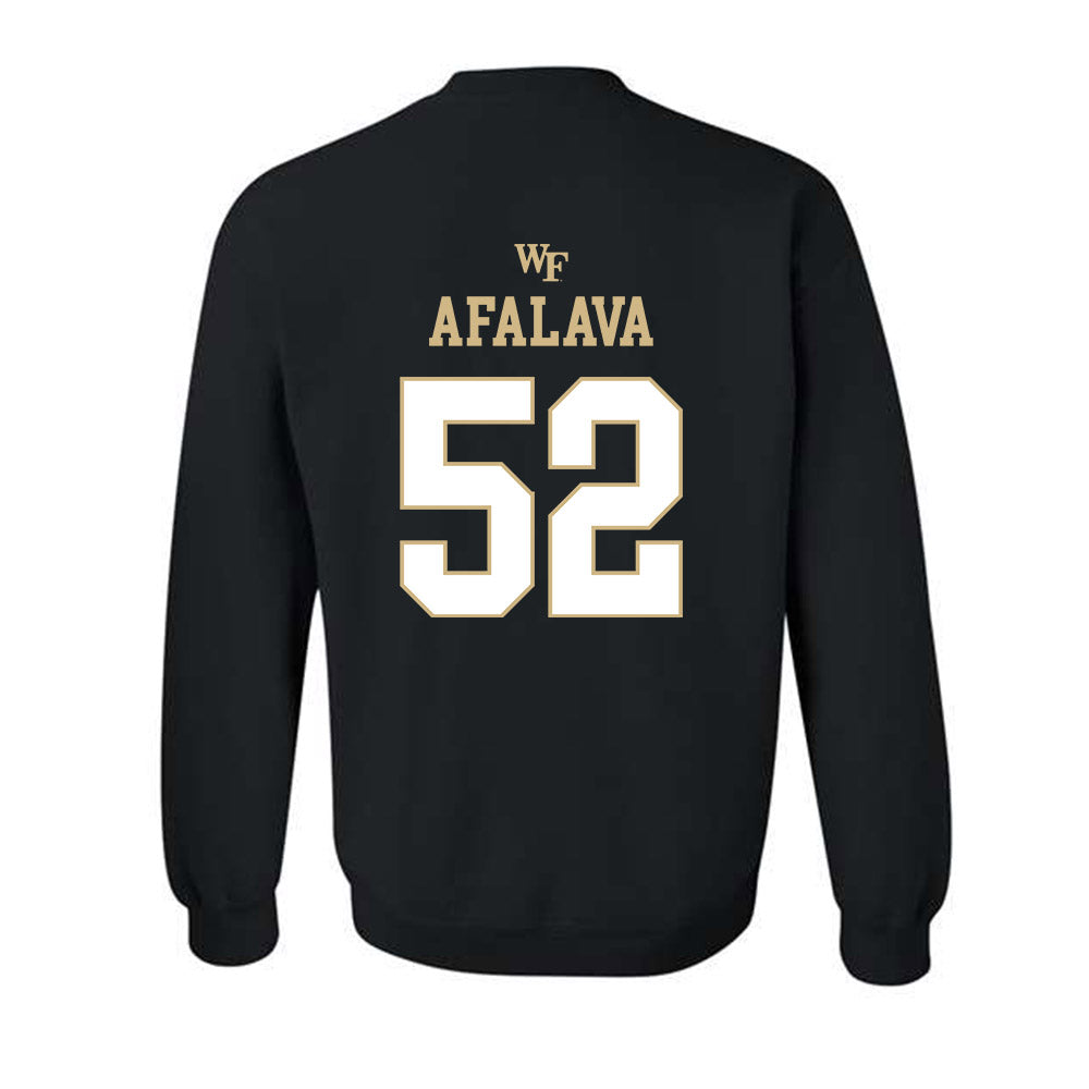 Wake Forest - NCAA Football : Dallas Afalava - Sports Shersey Crewneck Sweatshirt-1