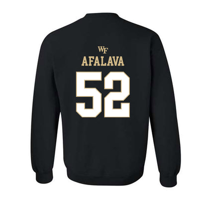 Wake Forest - NCAA Football : Dallas Afalava - Sports Shersey Crewneck Sweatshirt-1