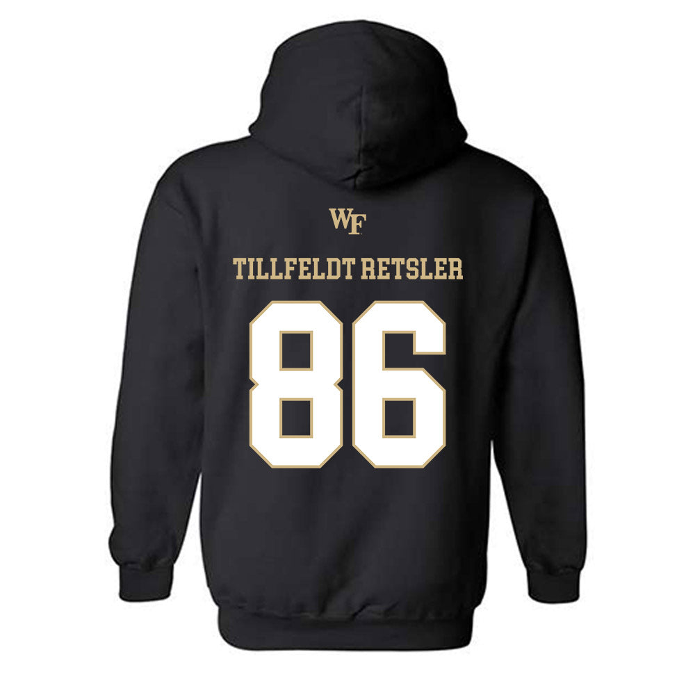 Wake Forest - NCAA Football : Maximilian Tillfeldt Retsler - Sports Shersey Hooded Sweatshirt-1