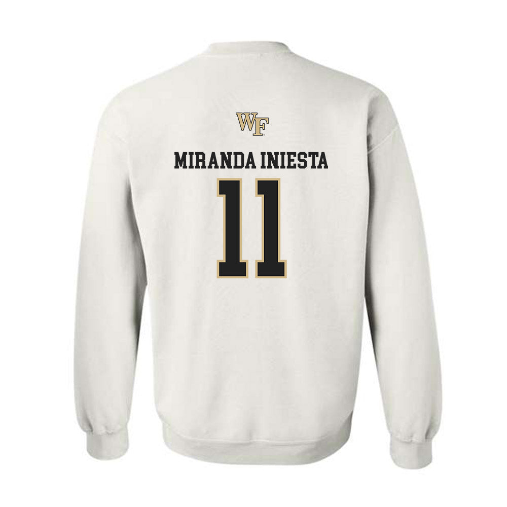 Wake Forest - NCAA Men's Soccer : Marcos Miranda Iniesta - Generic Sports Shersey Crewneck Sweatshirt-1