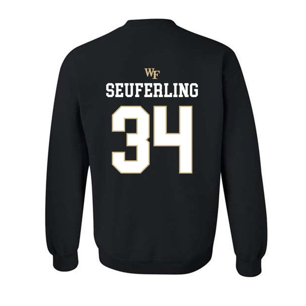 Wake Forest - NCAA Baseball : Grayden Seuferling - Generic Sports Shersey Crewneck Sweatshirt-1