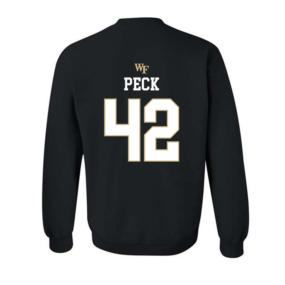 Wake Forest - NCAA Baseball : Alexander Peck - Generic Sports Shersey Crewneck Sweatshirt-1