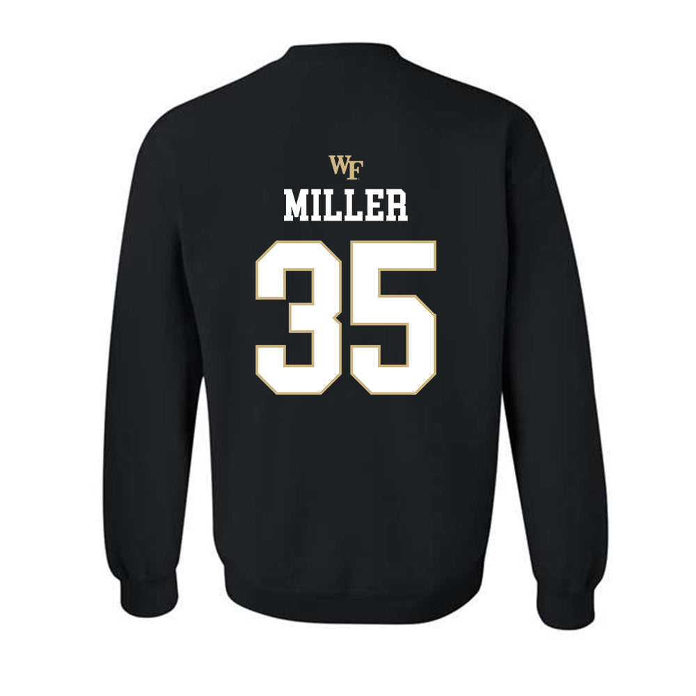 Wake Forest - NCAA Baseball : Griffin Miller - Generic Sports Shersey Crewneck Sweatshirt-1