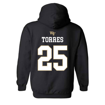 Wake Forest - NCAA Baseball : Boston Torres - Generic Sports Shersey Hooded Sweatshirt-1