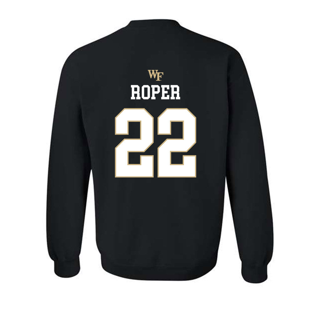 Wake Forest - NCAA Baseball : Jackson Roper - Generic Sports Shersey Crewneck Sweatshirt-1