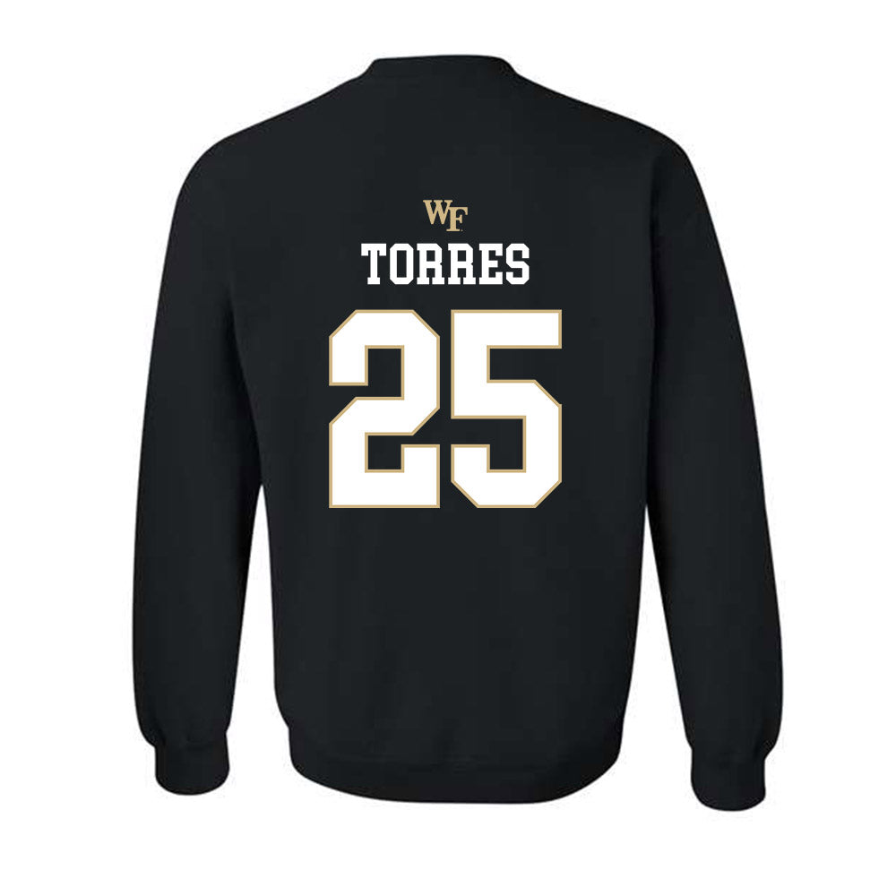 Wake Forest - NCAA Baseball : Boston Torres - Generic Sports Shersey Crewneck Sweatshirt-1