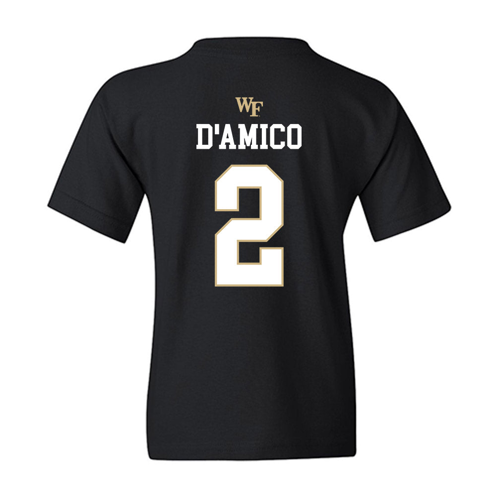 Wake Forest - NCAA Baseball : Logan D'Amico - Generic Sports Shersey Youth T-Shirt-1