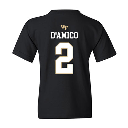 Wake Forest - NCAA Baseball : Logan D'Amico - Generic Sports Shersey Youth T-Shirt-1